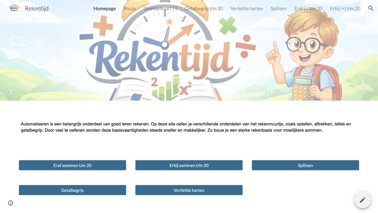 Homepage van Rekentijd